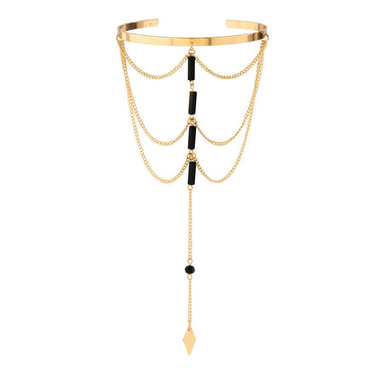 Turquoise Tassel Elegant Arm Cuff