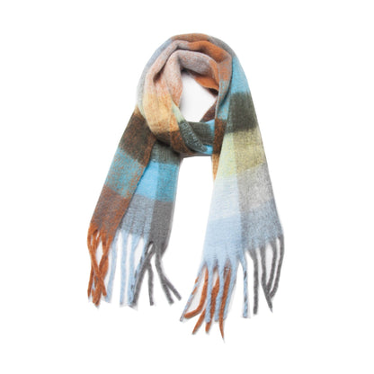 Coloful Plaid Tassel Scarves