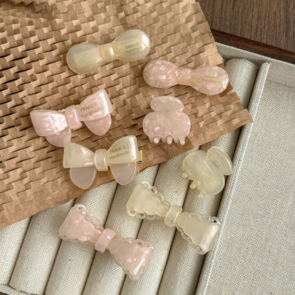 2+Cute Candy Color Bow Knot Small Hair Clips