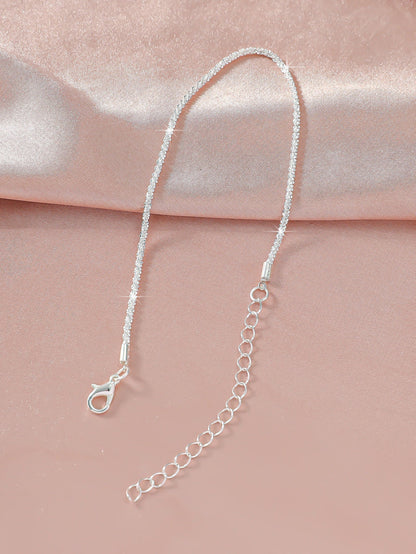 Simple Glitter Double Anklet