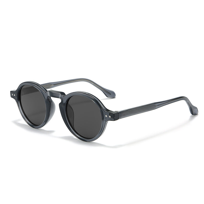Retro Round Narrow Polarized Sunglasses