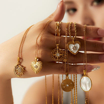 Vintage Diamond Heart Necklace