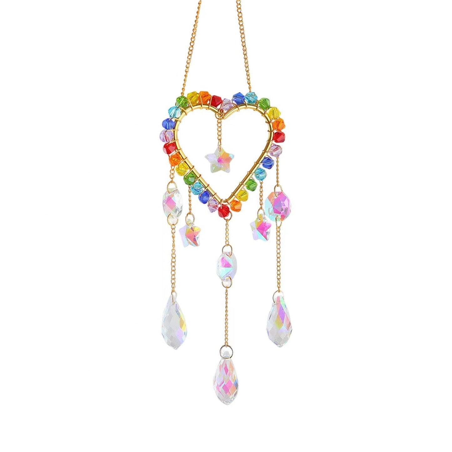 Colorful Crystal Cross Suncatcher Hangings