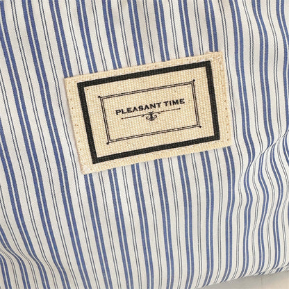 Striped Color Block Portable  Make Up Bag