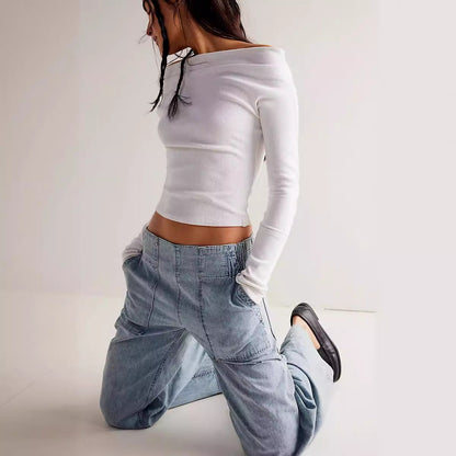 Casual Low-Waist Loose Jeans