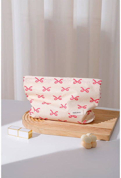 Minimalist Bow Print Portable Storage Pouch