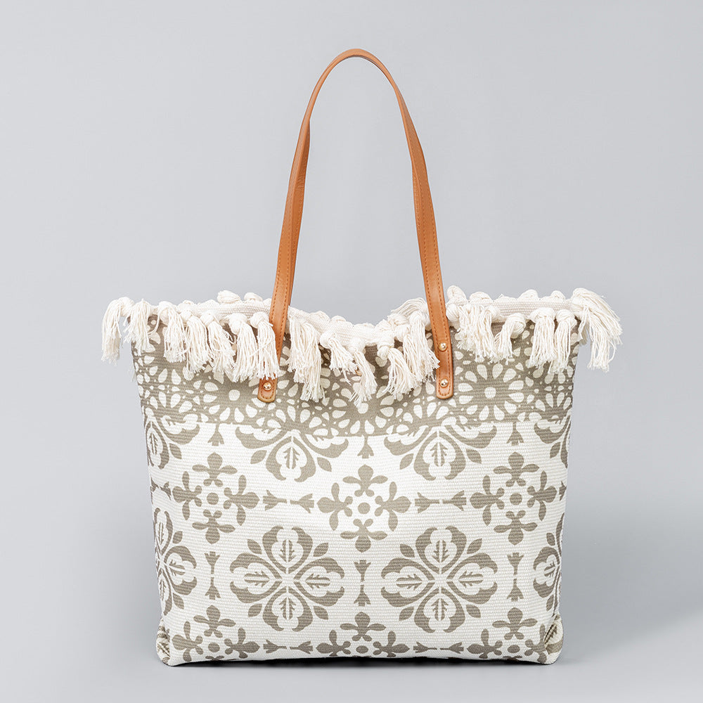 Print Large Size Tote Handbag