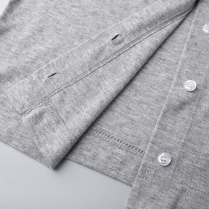 Knit Long Sleeve Top Shorts Sleepwear Set