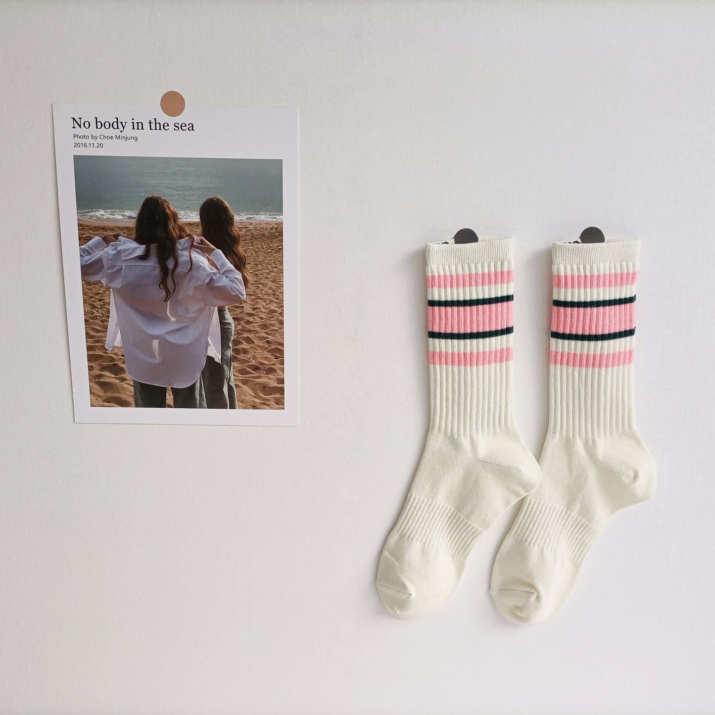 Striped Color Block Caual Socks