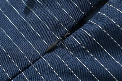 Simple Striped Halter Tie Back Mini Dresses