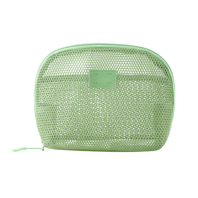 Solid Color Mesh Mini Make Up Bags