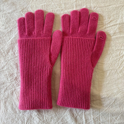 Convertible Wool Solid Color Warm Knit Gloves