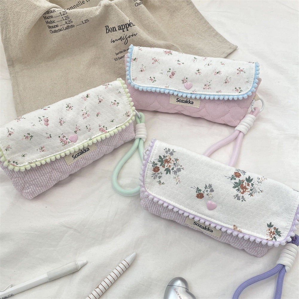 Floral Large Capacity Multi-Function Pencil Pouch