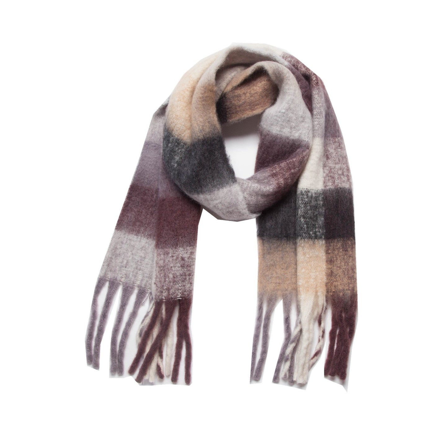 Coloful Plaid Tassel Scarves