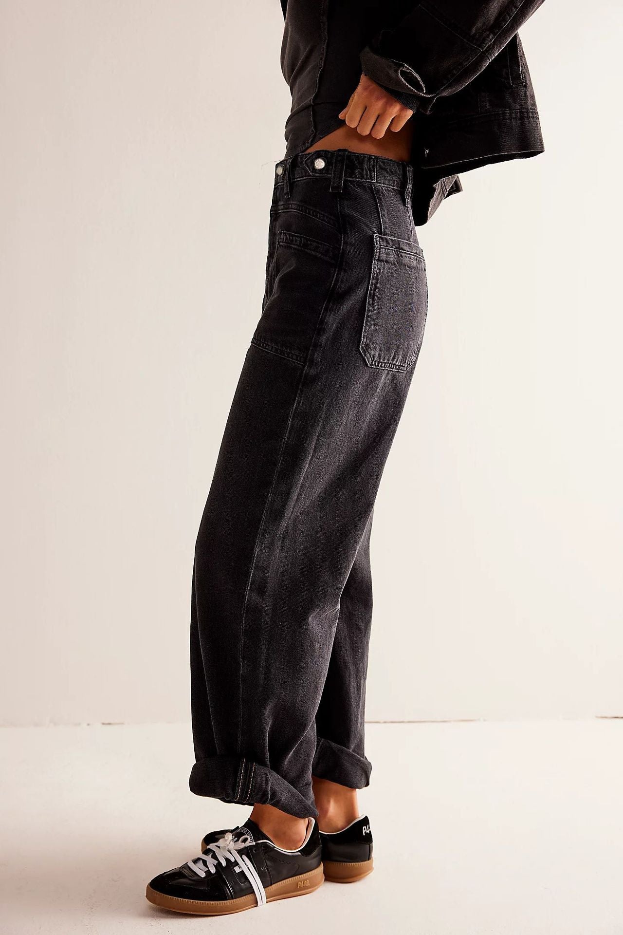 Washed Street Straight Leg Jeans