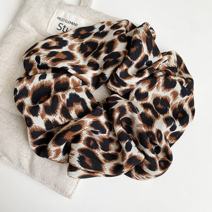 Retro Leopard Print Elastic Hair Tie