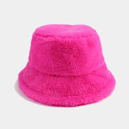 Simple Solid Color Thicken Winter Bucket Hat