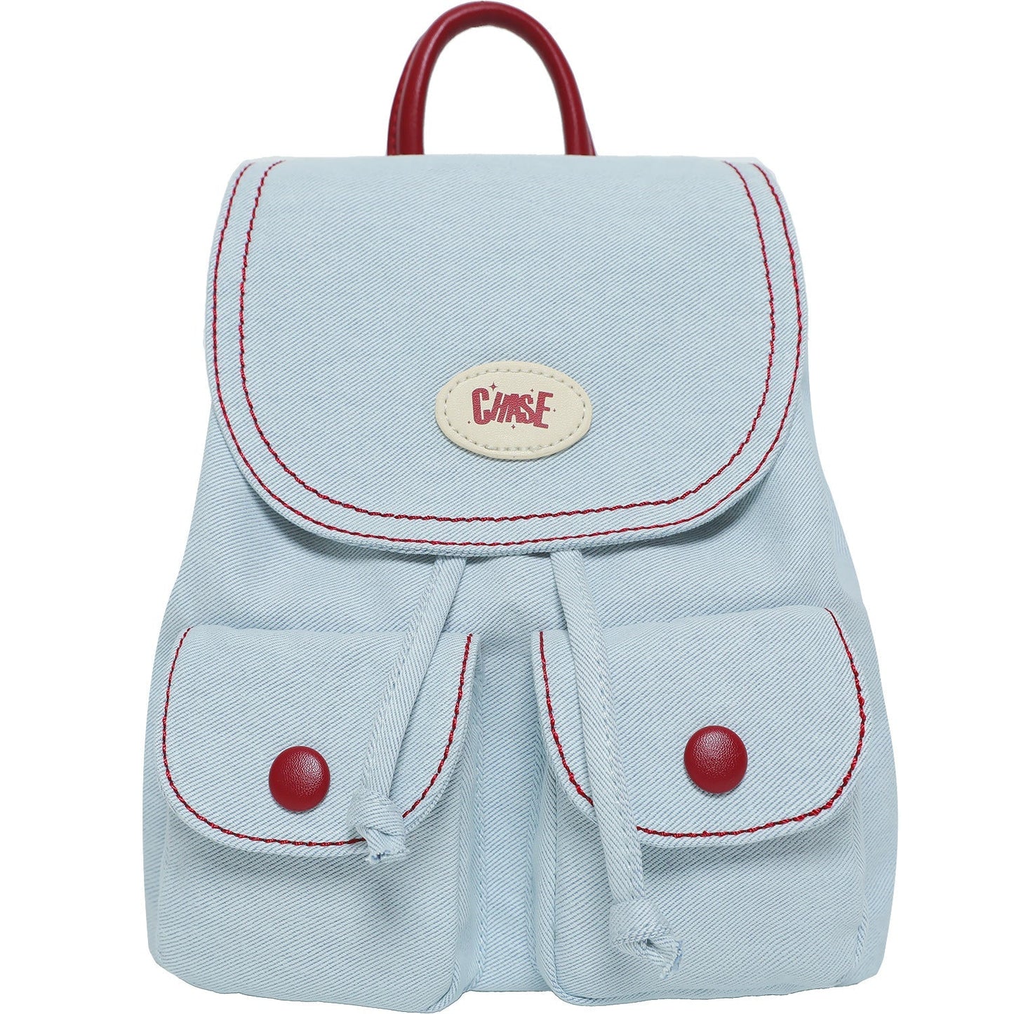 Cute Solid Color Denim Mini Backpack
