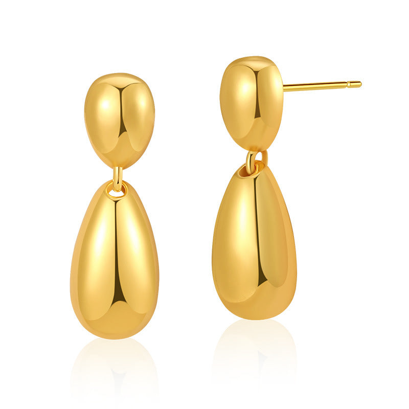 Simple Glossy Geometric Drops Earrings