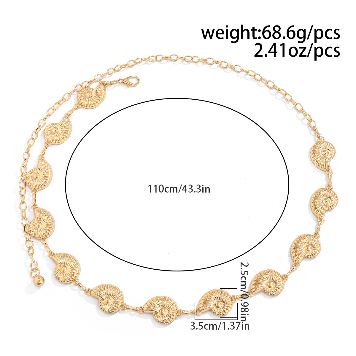 Boho Starfish Conch Pendant Waist Chain