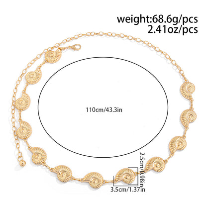 Boho Starfish Conch Pendant Waist Chain