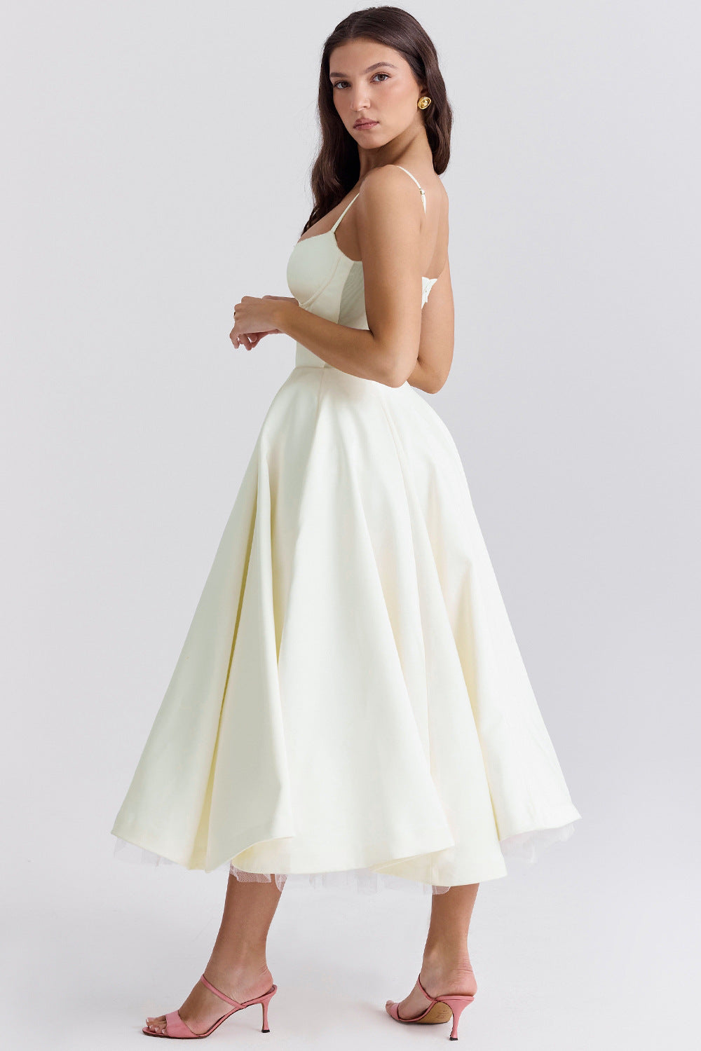 Layered Sweet Spaghetti Puffy Party Dress