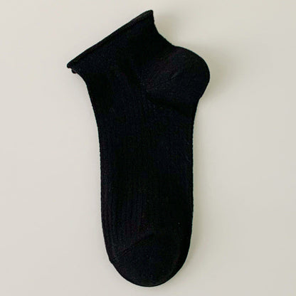 Simple Solid Color Low Ankle Socks