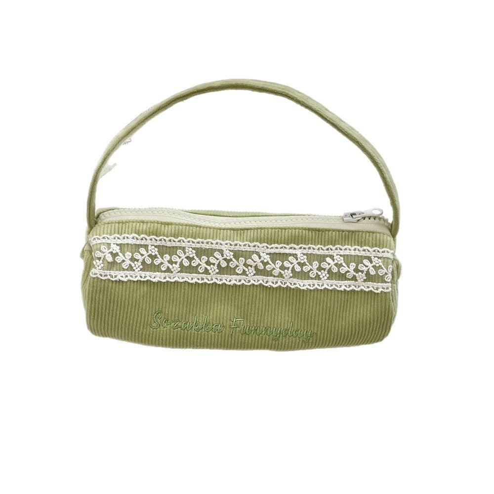 Minimalist Corduroy Makeup Pencil Pouch