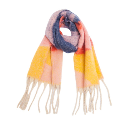 Comtrast Color Tassel Mohair Scarves