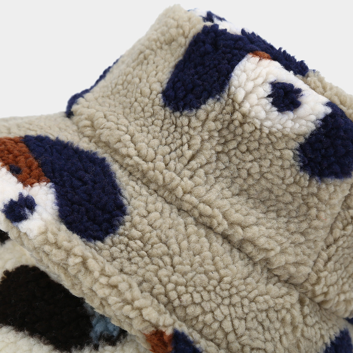 Cute Dog Pattern Thicken Winter Bucket Hat