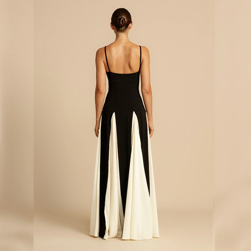 Sexy Splicing Slim Spaghetti Maxi Dress
