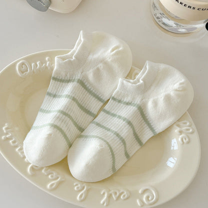 Striped Color Block Low Ankle Socks