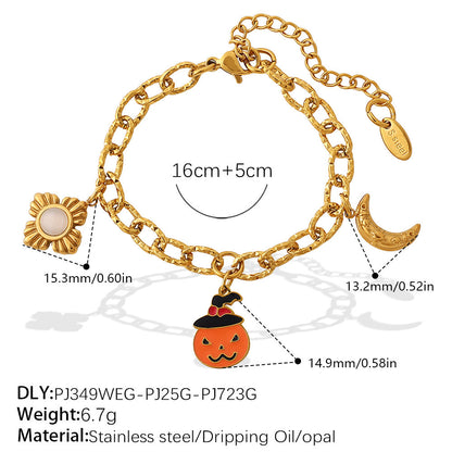 Halloween Ghost Chain Stainless Steel Bracelet