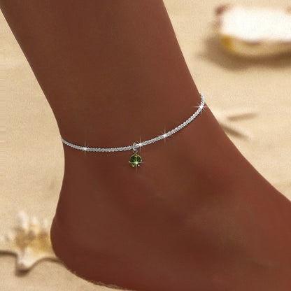 Simple Glitter Double Anklet