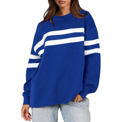 Oversize Splicing Casual Pullover Sweatshirt