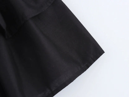 Trendy Solid Color Ruffle Hem Halter Dress