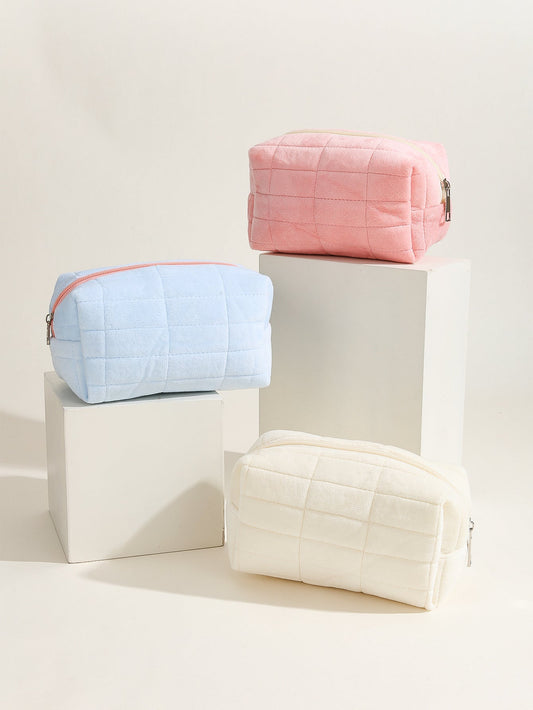 Solid Color Cute Square Make Up Bag