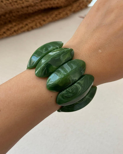 Simple Geometric Gradient Bangle Bracelet