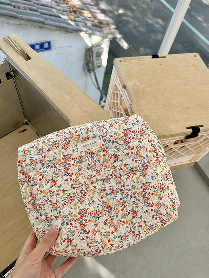 Floral Print Simple Sweet Coametic Bag