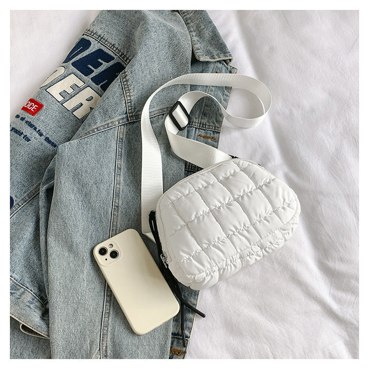 Candy Color Plaid Waist Bag Casual Chest Bag