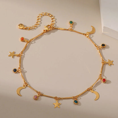 Star Moon Pendant Sweet Chain Anklets