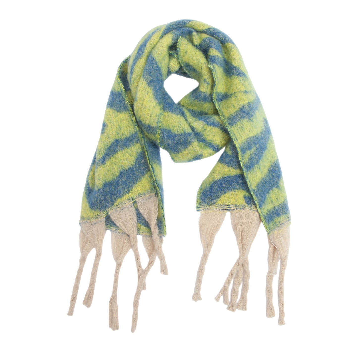 Zebra Print Tassel Scarves