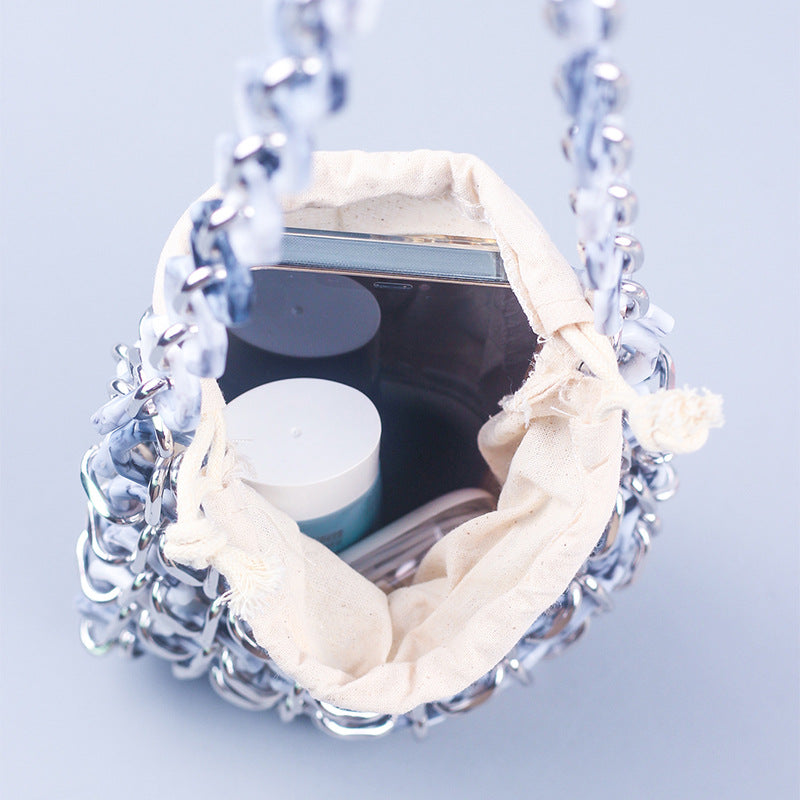 Hollow Out Handmade Beads Shoulder Bag