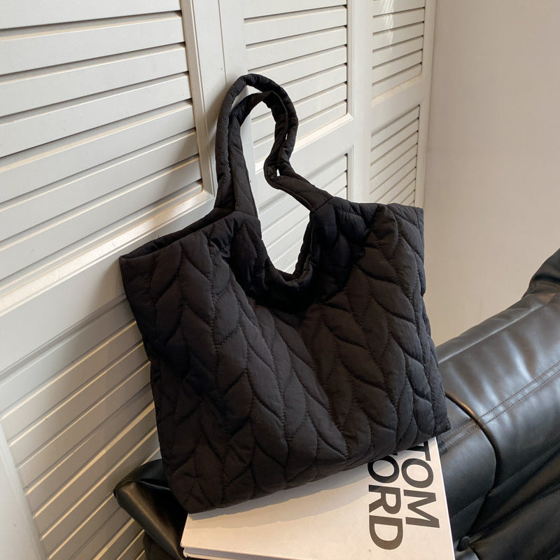 Simple Solid Color Casual Shoulder Bag