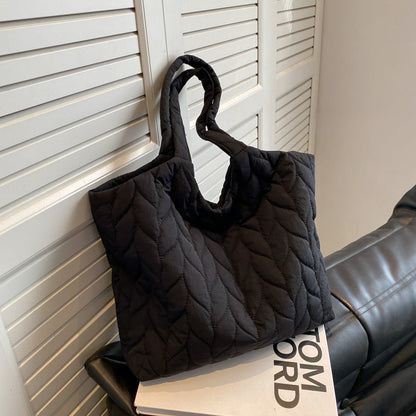 Simple Solid Color Casual Shoulder Bag