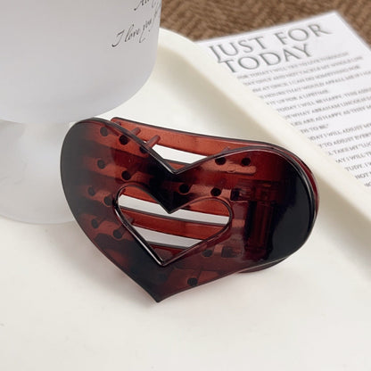 Stylish Flat Hair Heart Claw Clip