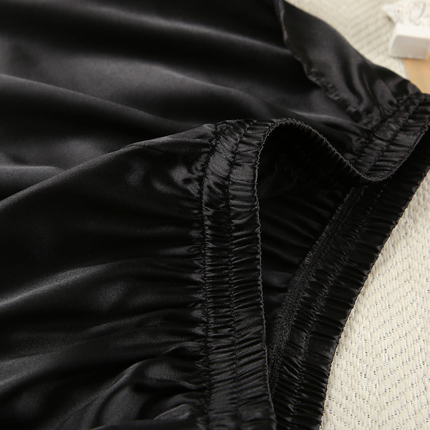 Flounce Solid Color Sexy Sleepwear Sets