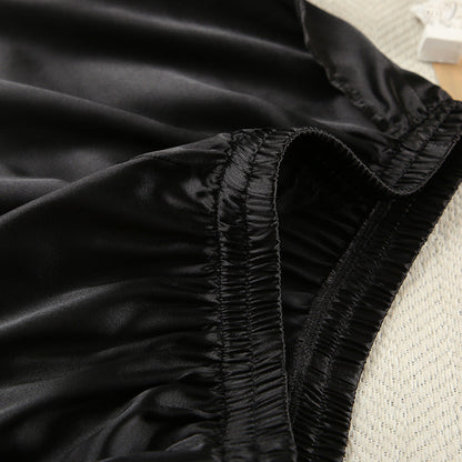 Flounce Solid Color Sexy Sleepwear Sets