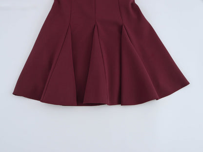 Vintage Sleeveless Bow Mini Dresses