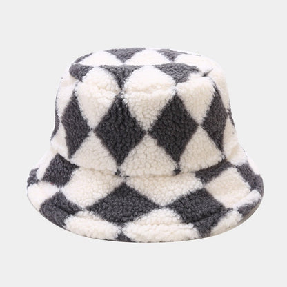 Diamond Pattern Rocker Fleece Bucket Hats